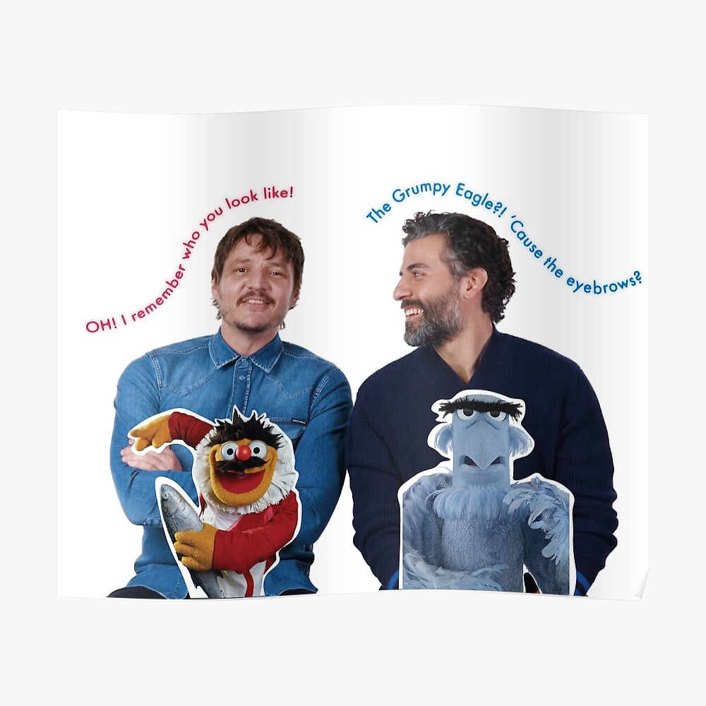 Pegatina «Los Muppets Pedro Pascal y Oscar Isaac son objetivos de amistad»  de katfb | Redbubble