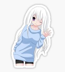 Anime Girl waving Sticker