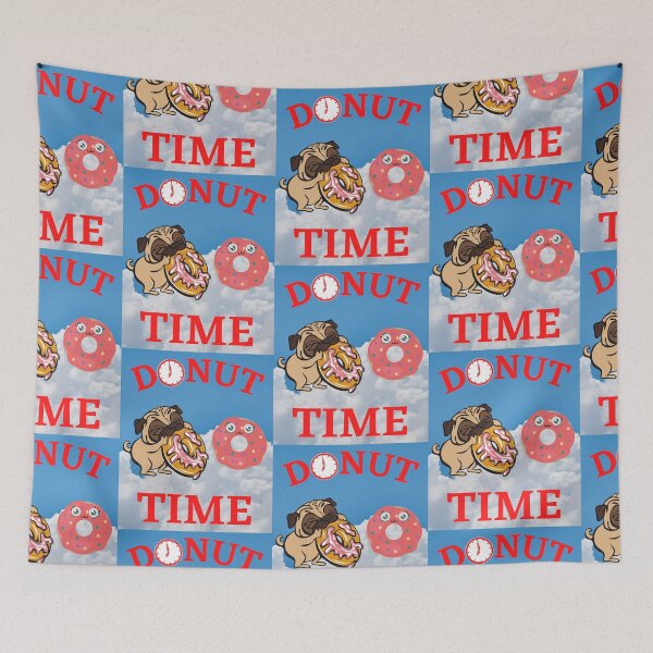Item preview, Donut Time Pug   designed and sold by WoodburyLake.