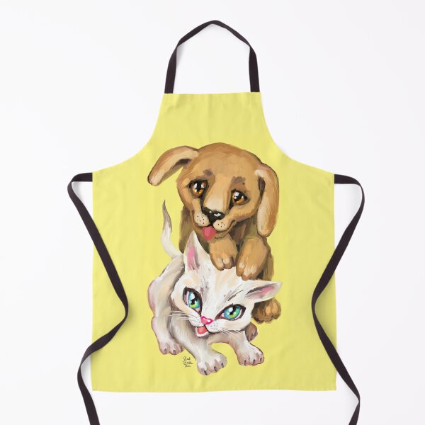 Item preview, cat and dog designed and sold by RukkiZukkiArt.