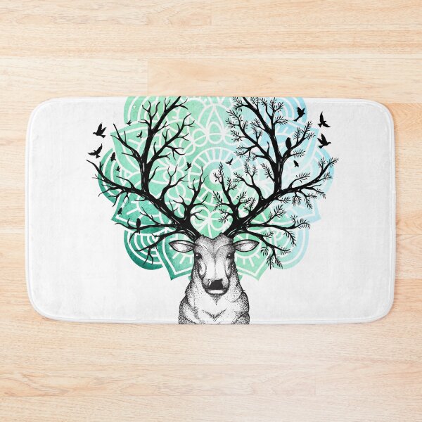Item preview, Deer Stag Head Tree Zen designed and sold by SunnyAlloy.