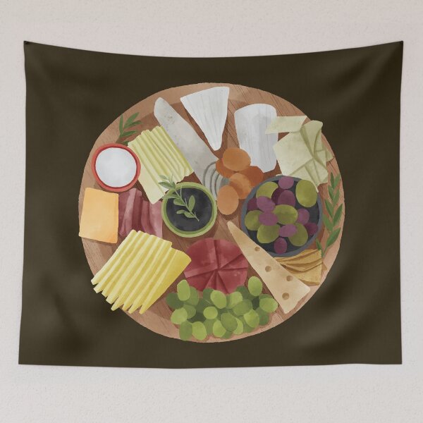 Item preview, Top View of a Round Cheese Board designed and sold by Alicia Chee.