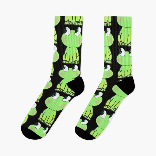 Item preview, The happy frog (single black design) designed and sold by OneDrawingGirl.