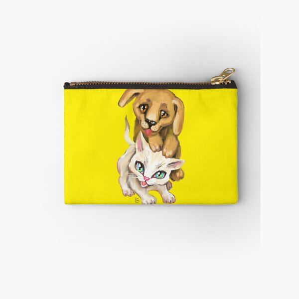 Item preview, cat and dog designed and sold by RukkiZukkiArt.