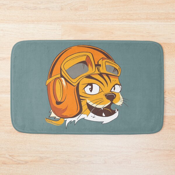 Item preview, Tiger wearing vintage flying helmets and goggles, facing right designed and sold by ajtechdesigns.