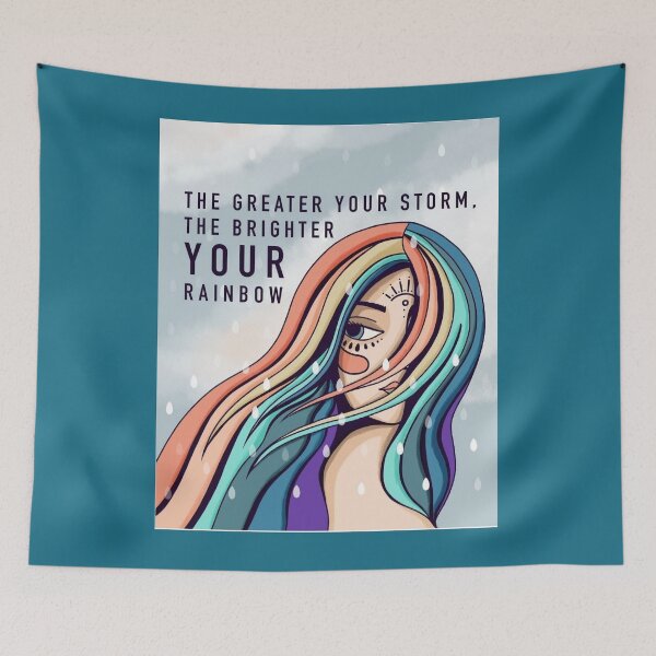 Item preview, greater the storm the brighter the rainbow designed and sold by ritusdesigns.