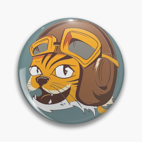 Item preview, Tiger wearing vintage flying helmets and goggles, facing Left designed and sold by ajtechdesigns.