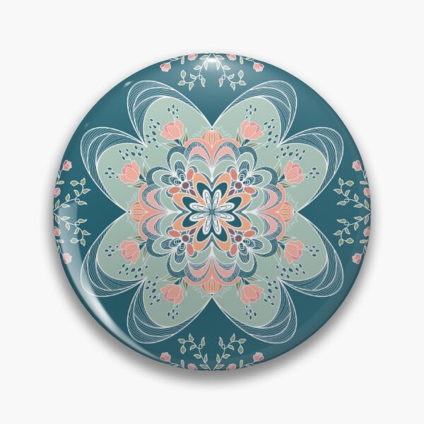 Item preview, Boho Blossom Pink Poppies Medallion  designed and sold by ALEXIA SPEEKS.