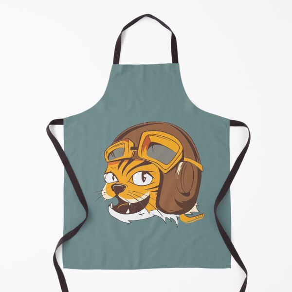 Item preview, Tiger wearing vintage flying helmets and goggles, facing Left designed and sold by ajtechdesigns.