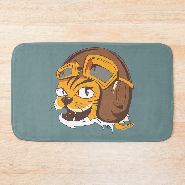 Item preview, Tiger wearing vintage flying helmets and goggles, facing Left designed and sold by ajtechdesigns.