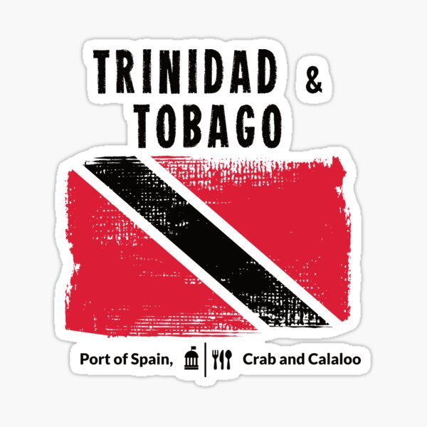 Trinidad And Tobago Flag Flags Of The World Travel Map Sticker For