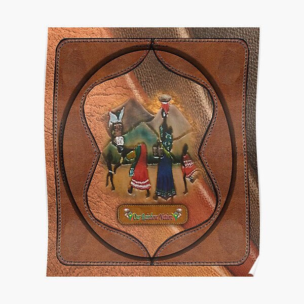 African procession - in leather Poster