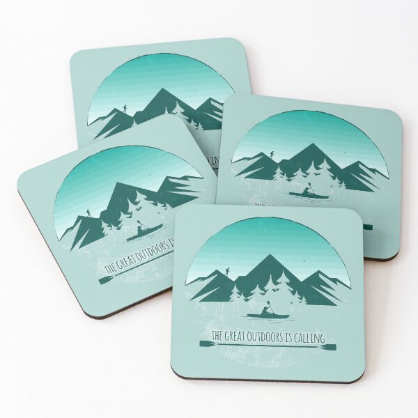 Item preview, The Great Outdoors Is Calling - Teal 06 designed and sold by serenaking.