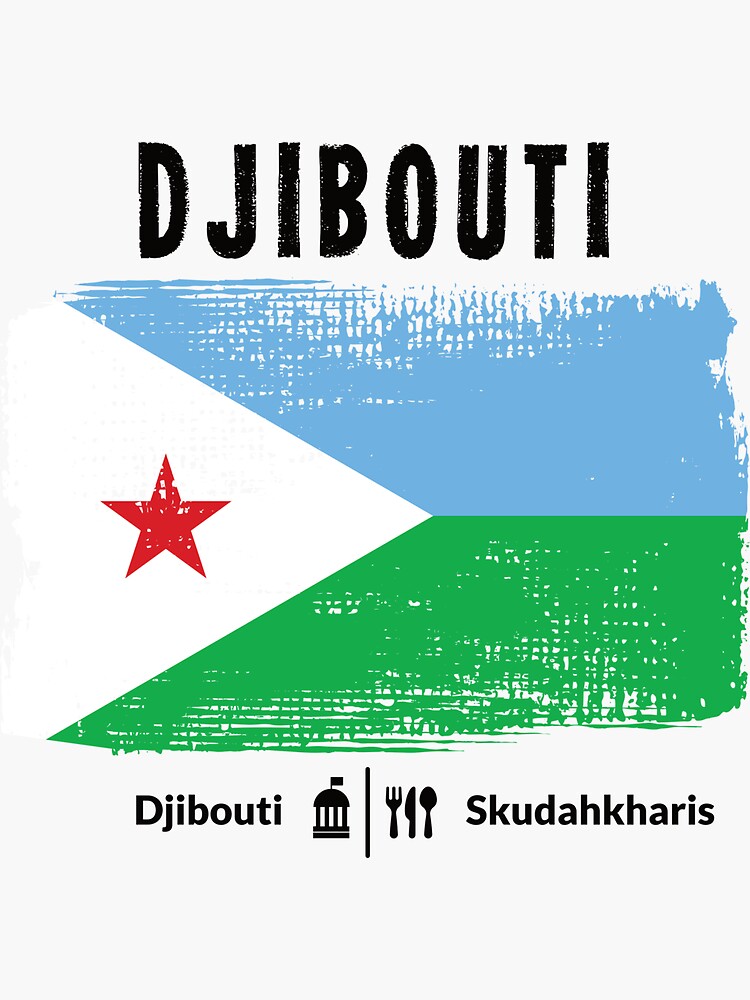 "Djibouti flag, flags of the world - travel map" Sticker for Sale by