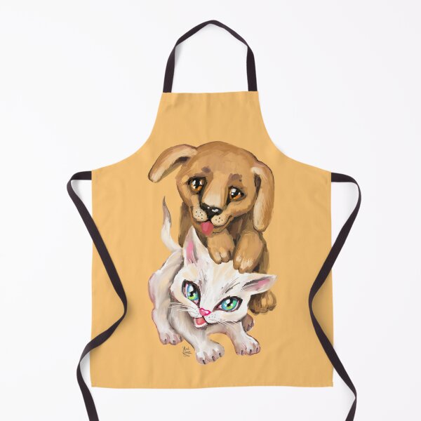 Item preview, cat and dog designed and sold by RukkiZukkiArt.