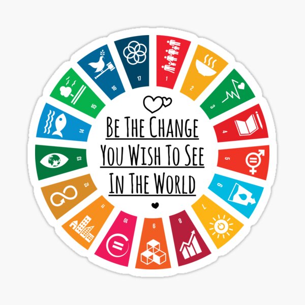 UN SDGs Global Goals 2030 | United Nations Sustainable Development Goals 2030 Logo | Sustainable Gifts Sticker