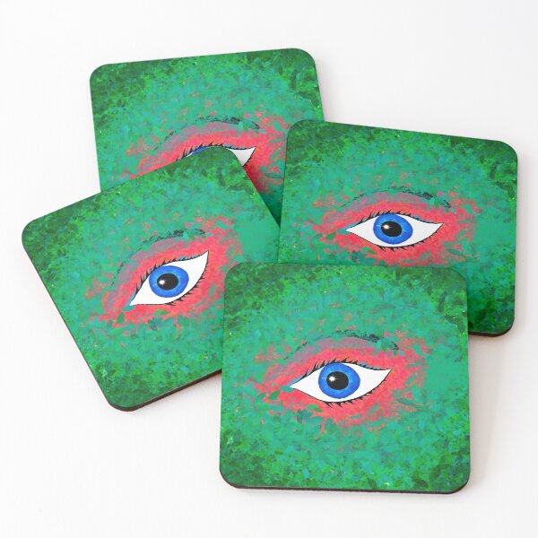 Item preview, Mysterious eye peeking through a vegetation designed and sold by Pragonette.