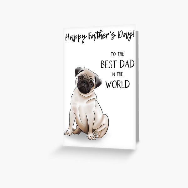 Item preview, Pug Father's Day, To The Best Dad In The World! designed and sold by ElysianCreation.
