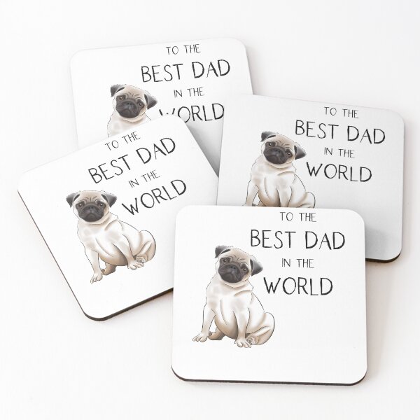 Item preview, Pug Father's Day, To The Best Dad In The World! designed and sold by ElysianCreation.