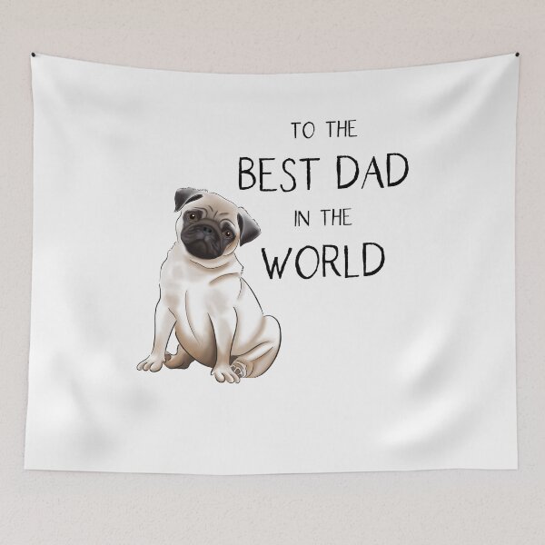 Item preview, Pug Father's Day, To The Best Dad In The World! designed and sold by ElysianCreation.