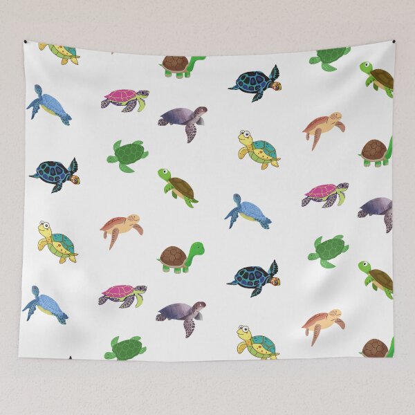 Item preview, Colorful cute turtle ( buy large or medium in a sticker) designed and sold by vashumaso.