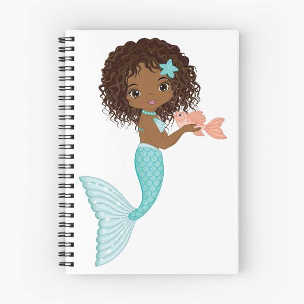 Item preview, African American Mermaid with Turquoise Tail designed and sold by CreativeMill.