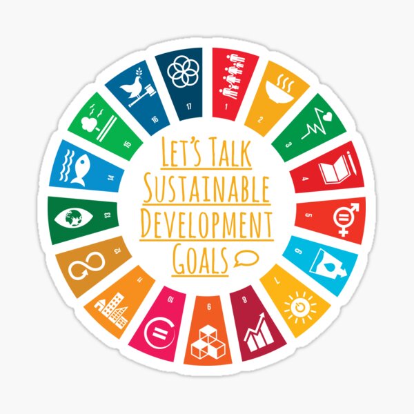 UN SDGs Global Goals 2030 | United Nations Sustainable Development Goals 2030 Logo | Sustainable Gifts Sticker