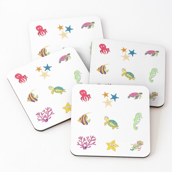 Item preview, Cute aquatic animals ( buy large or medium in a sticker) designed and sold by vashumaso.