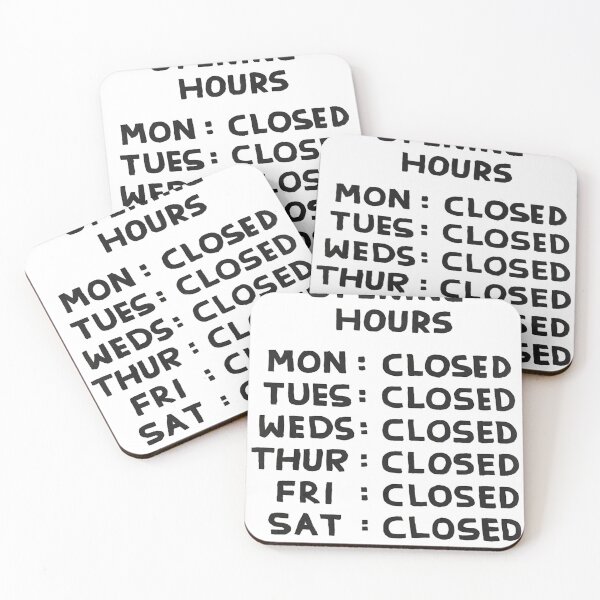 Item preview, colsed days -  designed and sold by CONRUOUSLY.