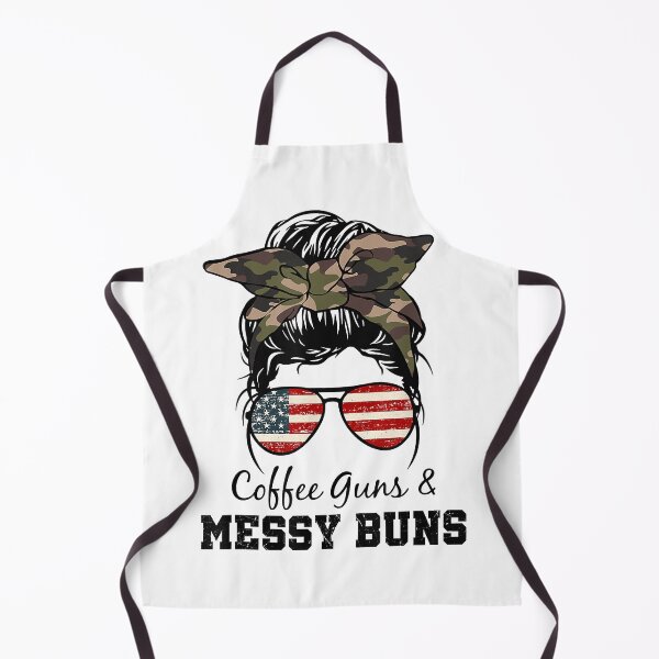 Item preview, Funny COFFEE GUNS & MESSY BUNS - Funny USA Flag Bandana designed and sold by GenettGbbot.