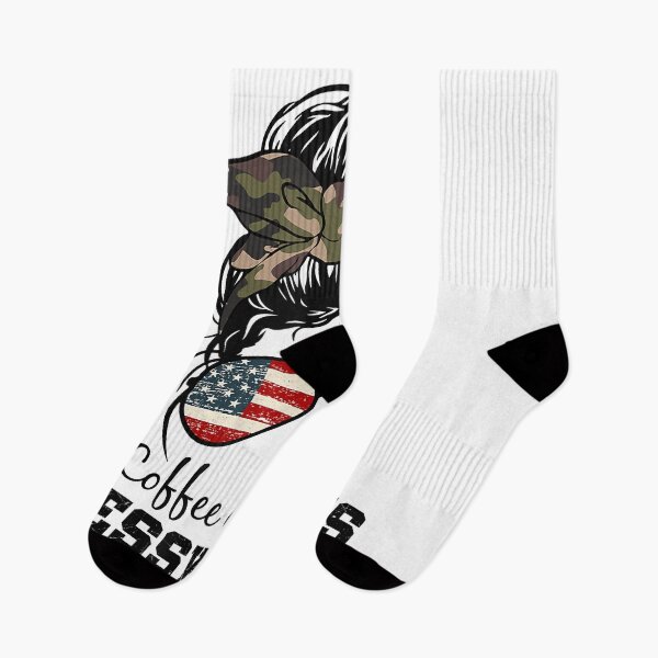 Item preview, Funny COFFEE GUNS & MESSY BUNS - Funny USA Flag Bandana designed and sold by GenettGbbot.