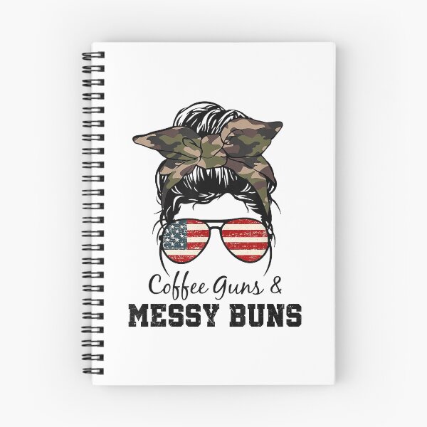 Item preview, Funny COFFEE GUNS & MESSY BUNS - Funny USA Flag Bandana designed and sold by GenettGbbot.