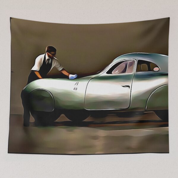 Item preview, Vintage Streamliner Coupe Art Print – Classic Retro Racing Car designed and sold by Road To Track.