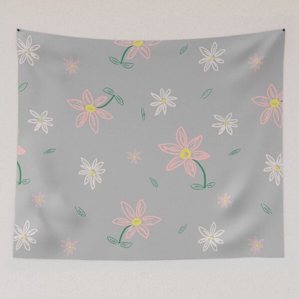 Item preview, Daisy scribble - pink and white designed and sold by Abigail Brown.