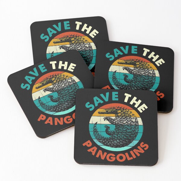 Item preview, Save the Pangolins Vintage Retro Style Draw  designed and sold by NUMAcreations.