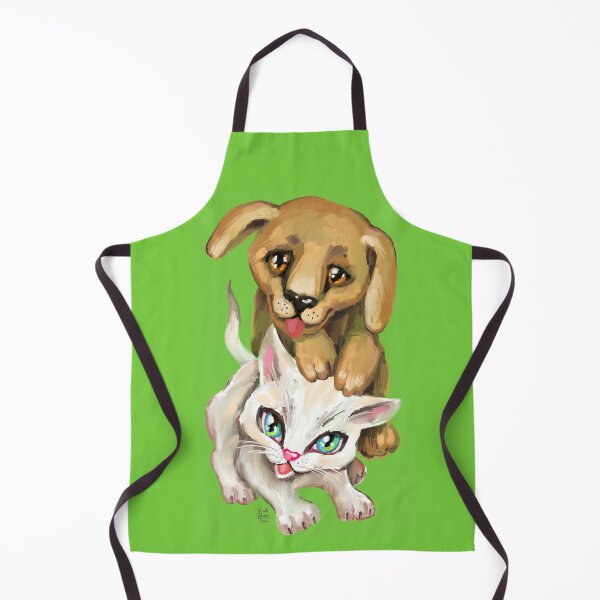 Item preview, cat and dog designed and sold by RukkiZukkiArt.