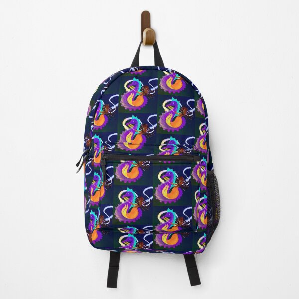 Item preview, Neon Psychedelic Seahorse Riding Black Memaid designed and sold by Patricia Grannum.