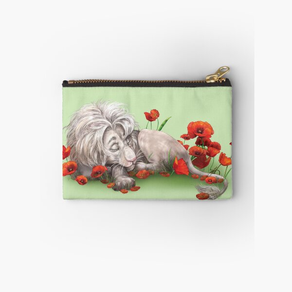 Item preview, White lion sleeps in a poppy field designed and sold by AnaGrigorjev.
