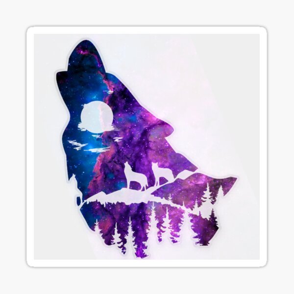 "galaxy wolf" Sticker for Sale by anikibro Redbubble