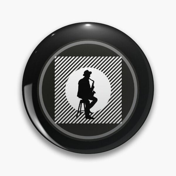 Item preview, Saxophone Player "Black and White Design" designed and sold by ProfusionPro.