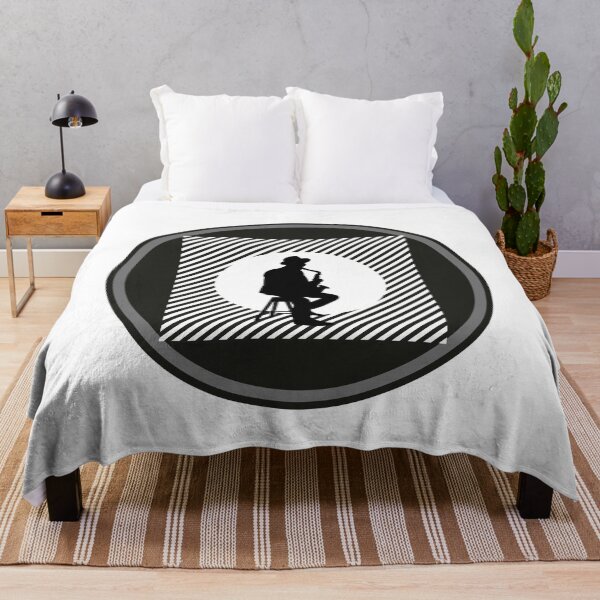 Item preview, Saxophone Player "Black and White Design" designed and sold by ProfusionPro.