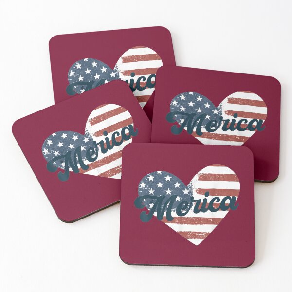 Item preview, Merica Heart Flag July 4th patriotic designed and sold by GenettGbbot.