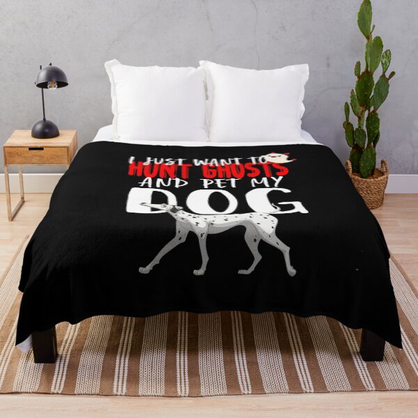Item preview, I Just Want To Hunt Ghosts  And Pet My Dog-Funny Halloween Saying Gift To Dalmatian DogOwner,Mom Halloween Present designed and sold by Rassitni.