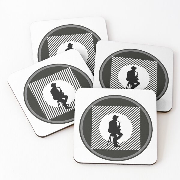 Item preview, Saxophone Player "Black and White Design" designed and sold by ProfusionPro.