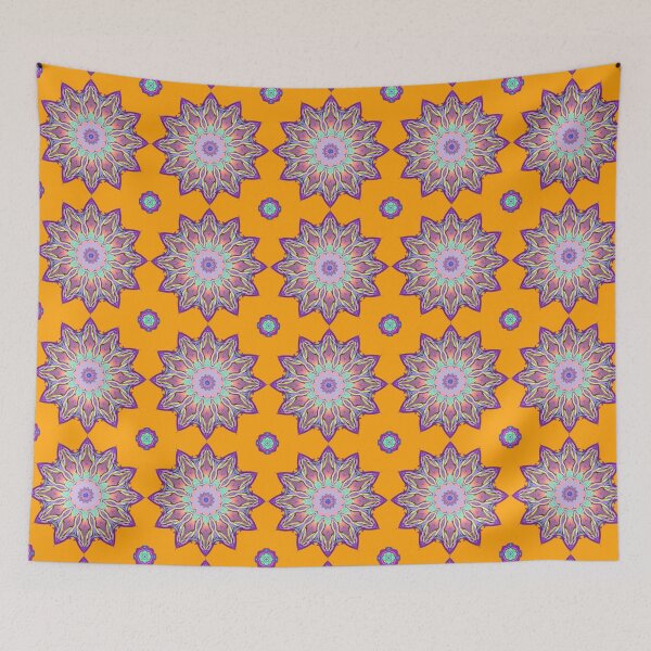 Item preview, Tropical Star Flower Design Pattern designed and sold by LuffikDesigns.