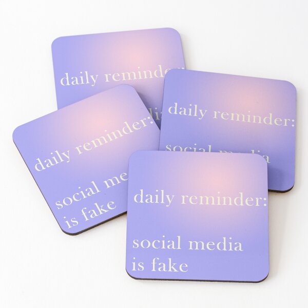 Item preview, Daily Reminder: Social Media is Fake Quotes Gradient designed and sold by Valeria Nikitina.