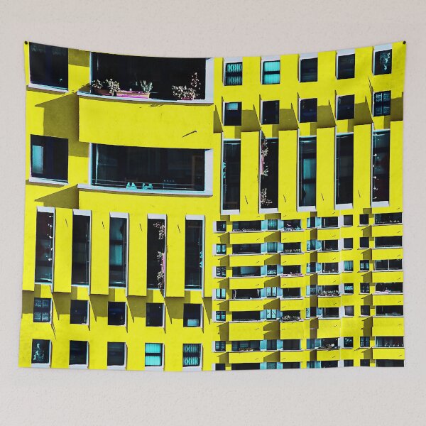 Item preview, Apartment Building Brutalism Art Pattern 02 designed and sold by glitchhub.