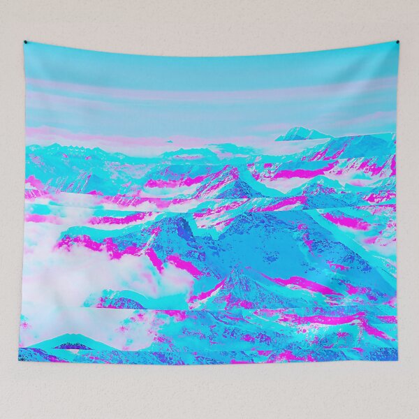 Item preview, Mountains Vaporwave Glitch Art designed and sold by glitchhub.