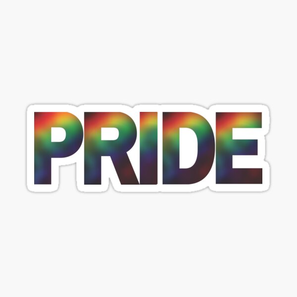 Radiant Gradient Pride (Clear Background) Sticker