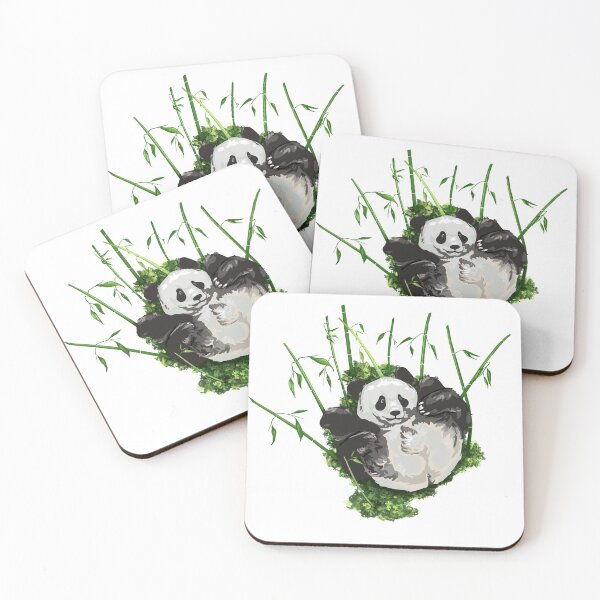 Item preview, Panda's butt with bamboo, medium print white edition designed and sold by bye-then.